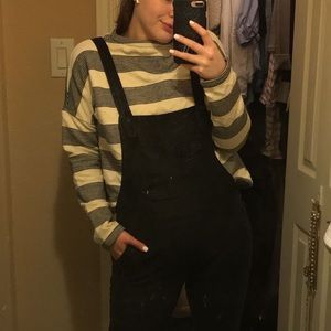 Striped crop sweater